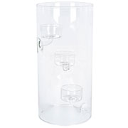 Castiçal de vidro para três velas 25x12 cm 