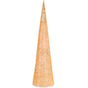 Árvore de natal em metal com led glitter dourado 80 cm 