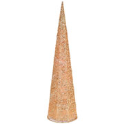 Árvore de natal em metal com led glitter dourado 60 cm 