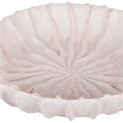 Centro de mesa em poliresina Dunas bege 37x08 cm 