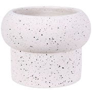 Cachepot em cimento branco 15x13 cm. 