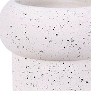 Cachepot em cimento branco 15x13 cm. 