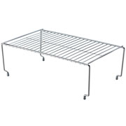 Organizador de aço multiuso retangular cromado 41X21 cm 