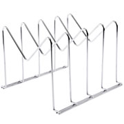 Organizador de armários de aço multiuso cromado 32x21 cm 