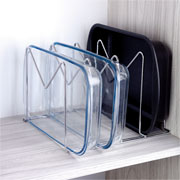 Organizador de armários de aço multiuso cromado 32x21 cm 