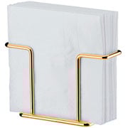 Porta guardanapos de aço inox dourado 13x09 cm 