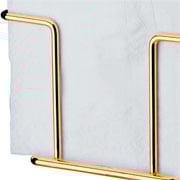 Porta guardanapos de aço inox dourado 13x09 cm 