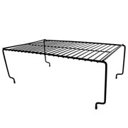 Organizador de aço multiuso retangular preto fosco 27x41 cm 