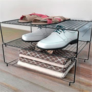 Organizador de aço multiuso retangular preto fosco 27x41 cm 