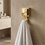 Gancho com adesivo para parede Facile Mix dourado 10x12 cm 