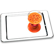 Bandeja em inox Atina retangular 40x28 cm 