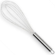 Batedor manual de inox com silicone Duo Vanilla 30 cm 