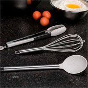 Batedor manual de inox com silicone Duo Vanilla 30 cm 