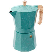 Cafeteira Italiana aluminio Verona para 6 xícaras verde 300 ml 