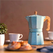 Cafeteira Italiana aluminio Verona para 6 xícaras verde 300 ml 