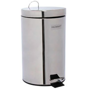 Lixeira de inox Copenhague com pedal cesto removível 3 litros 