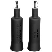 Azeiteiro e pimenteiro de vidro Nero preto 300 ml 02 peças 