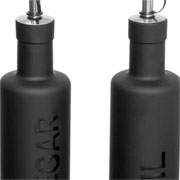 Azeiteiro e pimenteiro de vidro Nero preto 300 ml 02 peças 