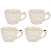 Jogo xícaras de Porcelana para café Bee Branco 90 ml 04 peças 