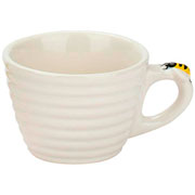 Jogo xícaras de Porcelana para café Bee Branco 90 ml 04 peças 