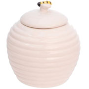 Açucareiro de porcelana Bee com colher branco 300 ml 