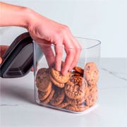 Pote hermético de acrílico Block retangular 1,5 litros 