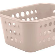 Cesta organizadora bege 18x14 cm 