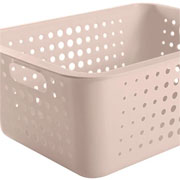 Cesta organizadora bege 41x31 cm 