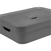 Caixa organizadora cube chumbo baixa 45x35 cm 