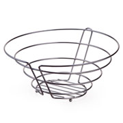 Fruteira de metal Onix cromada 31x14 cm 