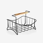 Fruteira de mesa em aço Eco preta 26x25 cm 