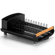 Escorredor de louça extensível preto 31x20 cm 