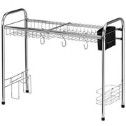 Escorredor de louças em aço cromado Rack 60x54 cm 