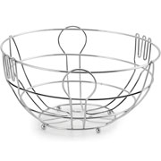 Fruteira de metal Querida cromada 24 cm 