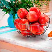 Fruteira de metal Querida cromada 24 cm 