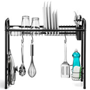Escorredor de louças em aço cromado Rack black 60x54 cm 