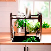 Escorredor de louças em aço cromado Rack black 60x54 cm 