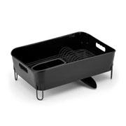 Escorredor de louças de inox Deluxe preto 50x32 cm 