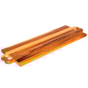 Tabua de madeira teca com alça de coração 58x18 cm 