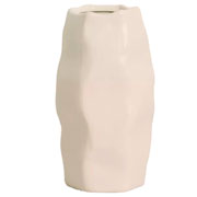Vaso em cerâmica Ondas II bege 23x35 cm 