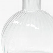 Vaso de vidro Romenia M canelado 17x17 cm 