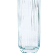 Vaso de vidro polonia canelado 12x37 cm 