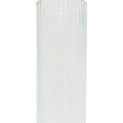 Vaso de vidro Polonia canelado 12x44 cm 