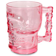 Caneca de vidro para chopp caveira rosa 500 ml 