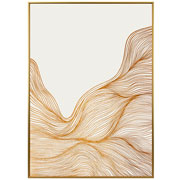 Quadro em canvas Alexandria I branco e dourado 50X70 cm 