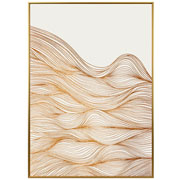 Quadro em canvas Alexandria II branco e dourado 50X70 cm 