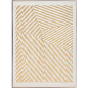 Quadro em Canvas Creta off white e dourado 60x04x80 cm 