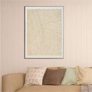 Quadro em Canvas Creta off white e dourado 60x04x80 cm 