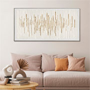 Quadro em Canvas Budapest off white e dourado 60x04x1,20 cm 