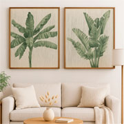 Quadro em canvas Taípe A branco e verde 75X100 cm 